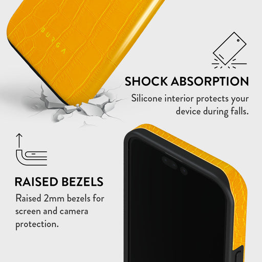 Canary Yellow - Snake Skin iPhone 15 Pro Case 8