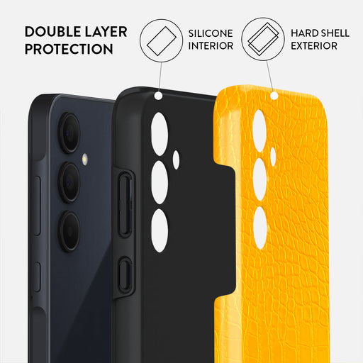 Canary Yellow - Snake Skin Samsung Galaxy A35 Case 2