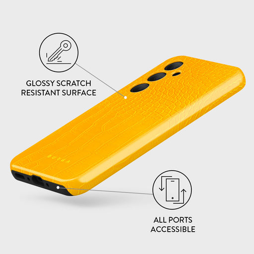 Canary Yellow - Snake Skin Samsung Galaxy A35 Case 3