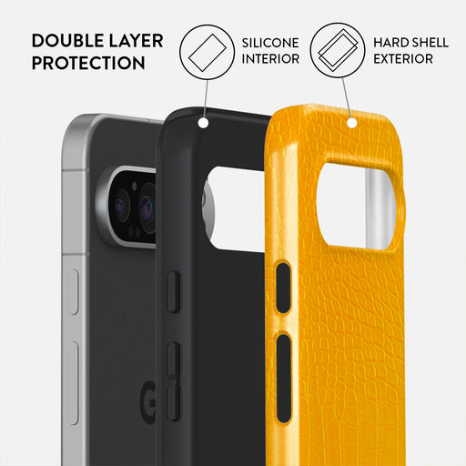 Canary Yellow - Snake Skin Google Pixel 9 Pro Case 2