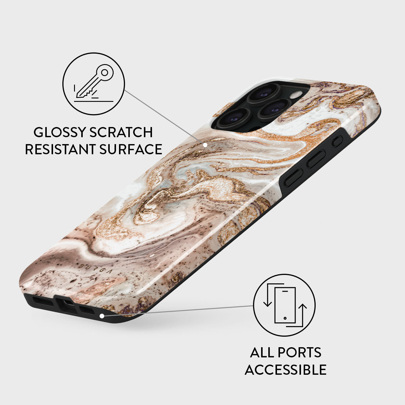 BURGA iPhone15pro ケース　Cappuccino Cappuccino - iPhone 15 Pro Case | BURGA