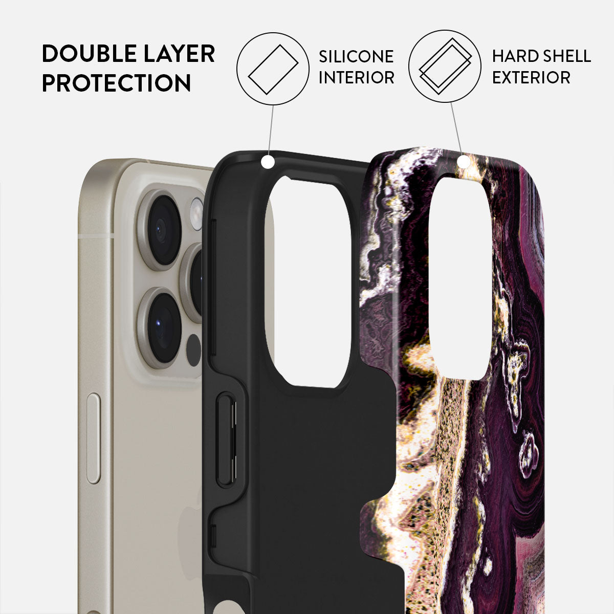 iPhone 16 Pro Max Case, Purple Skies | BURGA