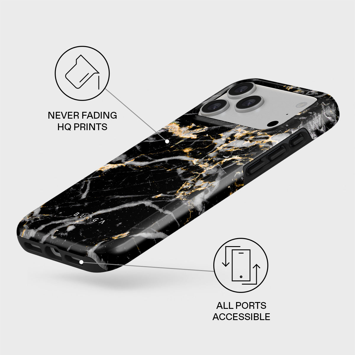 Make A Wish - Gold Marble iPhone 17 Pro Max Case | BURGA