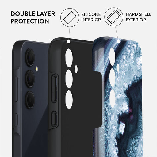 Frozen Lake - Gray Marble Samsung Galaxy A35 Case 2