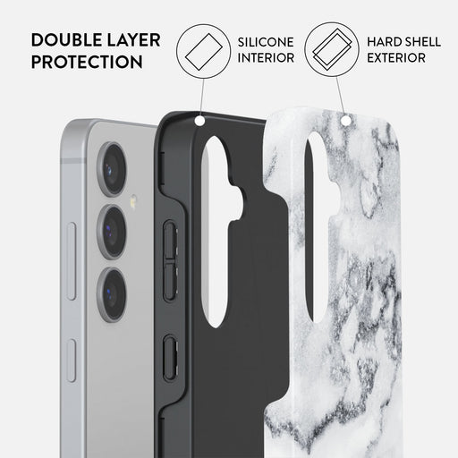 White Winter - Classy Marble Samsung Galaxy S24 Case 6