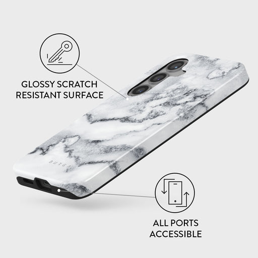 White Winter - Classy Marble Samsung Galaxy S24 Case 7
