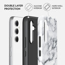 White Winter - Classy Marble Samsung Galaxy A55 Case 2