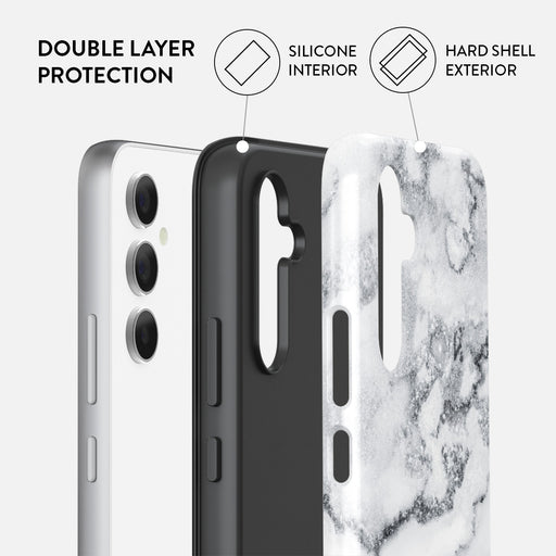 White Winter - Classy Marble Samsung Galaxy A55 Case 2