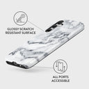White Winter - Classy Marble Samsung Galaxy A55 Case 3