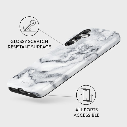 White Winter - Classy Marble Samsung Galaxy A55 Case 3