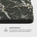 Make A Wish - Gold Marble Laptop Sleeve 10