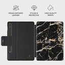 Make A Wish - Gold Marble Samsung Galaxy Tab S9 FE Case 2