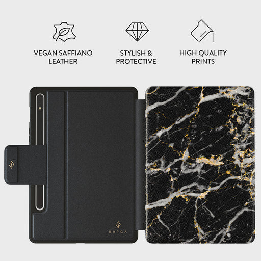 Make A Wish - Gold Marble Samsung Galaxy Tab S9 FE Case 2