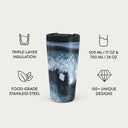 Frozen Lake - Gray Marble Travel Mug 7