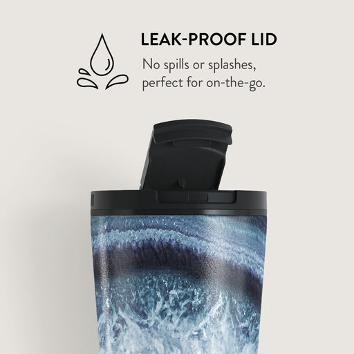 Frozen Lake - Gray Marble Travel Mug 11
