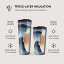Frozen Lake - Gray Marble Travel Mug 13