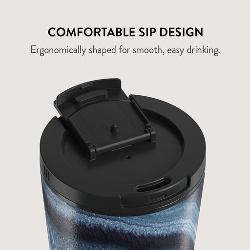 Frozen Lake - Gray Marble Travel Mug 15