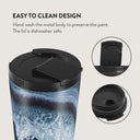 Frozen Lake - Gray Marble Travel Mug 16