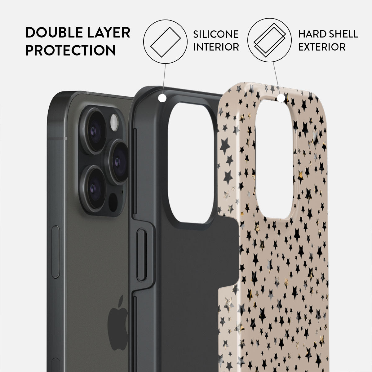 BURGA iPhone15Pro MAXシルバー 星型ケース Pop Star - iPhone 15 Pro Max Case | BURGA