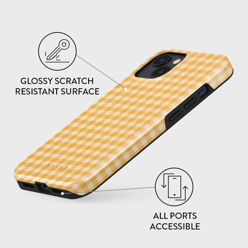 Tuscan Sun - Yellow Plaid iPhone 13 Case 7