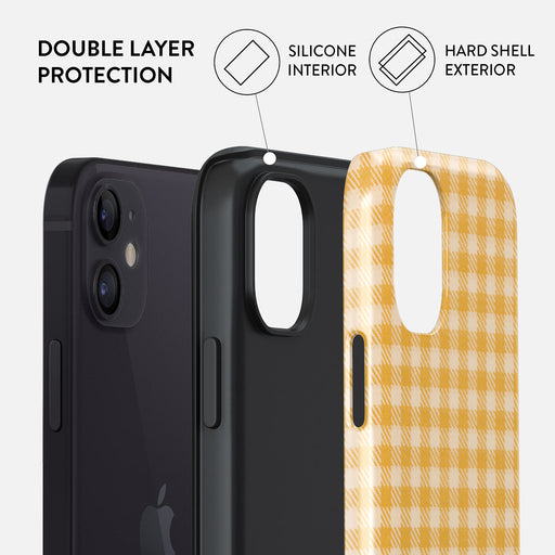 Tuscan Sun - Yellow Plaid iPhone 12 Case 6