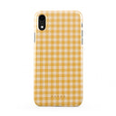 Tuscan Sun - Yellow Plaid iPhone XR Case 1