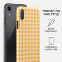Tuscan Sun - Yellow Plaid iPhone XR Case 2