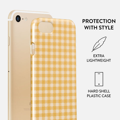 Tuscan Sun - Yellow Plaid iPhone SE (2022) Case 2
