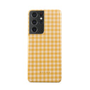 Tuscan Sun - Yellow Plaid Samsung Galaxy S21 Ultra Case