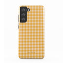 Tuscan Sun - Yellow Plaid Samsung Galaxy S21 FE Case 1