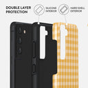 Tuscan Sun - Yellow Plaid Samsung Galaxy S21 FE Case 2