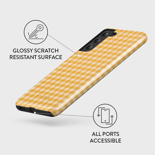 Tuscan Sun - Yellow Plaid Samsung Galaxy S21 FE Case 3