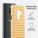 Tuscan Sun - Yellow Plaid Samsung Galaxy S9 Plus Case 2