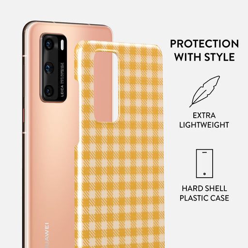 Tuscan Sun - Yellow Plaid Huawei P40 Case 2