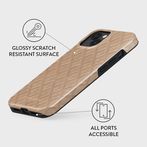 Simply Cream - Quilted iPhone 14 Plus Case 7