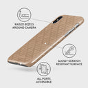 Simply Cream - Quilted iPhone X / XS Case 3