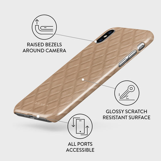 Simply Cream - Quilted iPhone X / XS Case 3