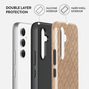 Simply Cream - Quilted Samsung Galaxy A54 Case 2
