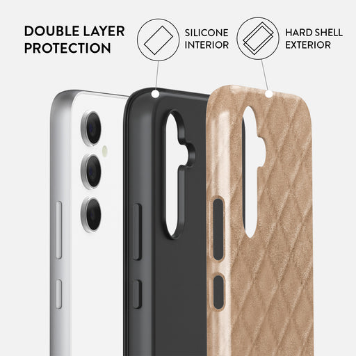 Simply Cream - Quilted Samsung Galaxy A54 Case 2