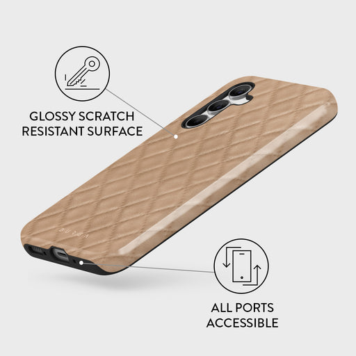 Simply Cream - Quilted Samsung Galaxy A54 Case 3