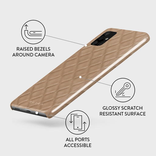 Simply Cream - Quilted Samsung Galaxy A71 4G Case 3