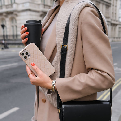 Simply Cream - Quilted iPhone 14 Plus Case 29