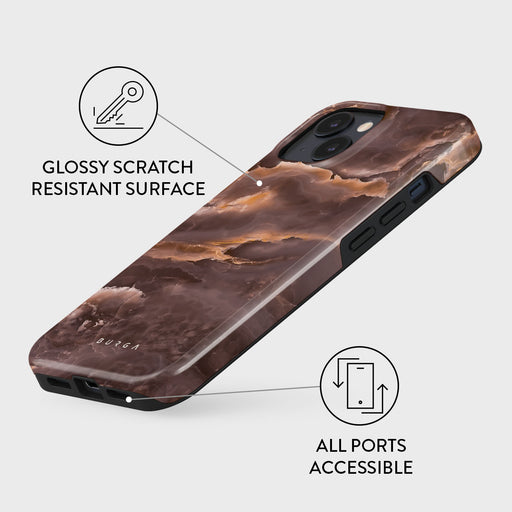 Fire Wood - Brown Marble iPhone 13 Case 7