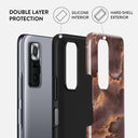 Fire Wood - Brown Marble Xiaomi Redmi Note 10 Pro Case 2