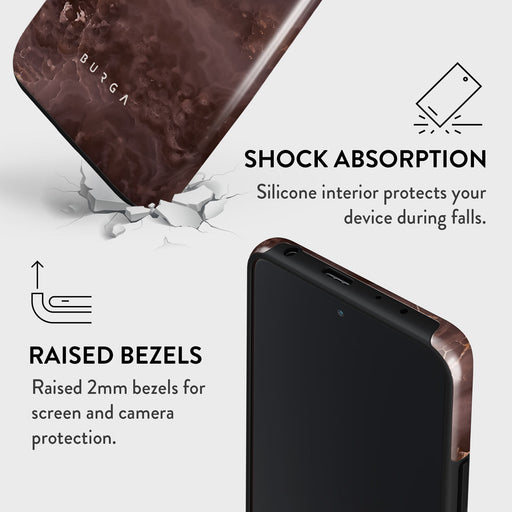Fire Wood - Brown Marble Xiaomi Redmi Note 10 Pro Case 4