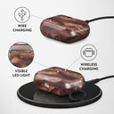 Fire Wood - Brown Marble AirPods Pro Case 3
