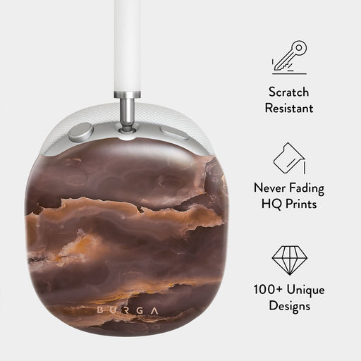 Fire Wood - Brown Marble AirPods Max Case 2