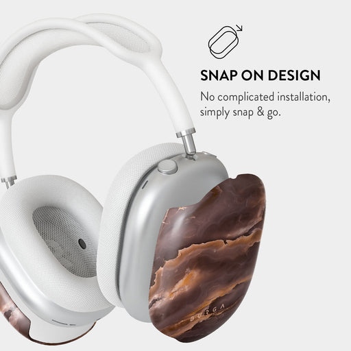 Fire Wood - Brown Marble AirPods Max Case 3