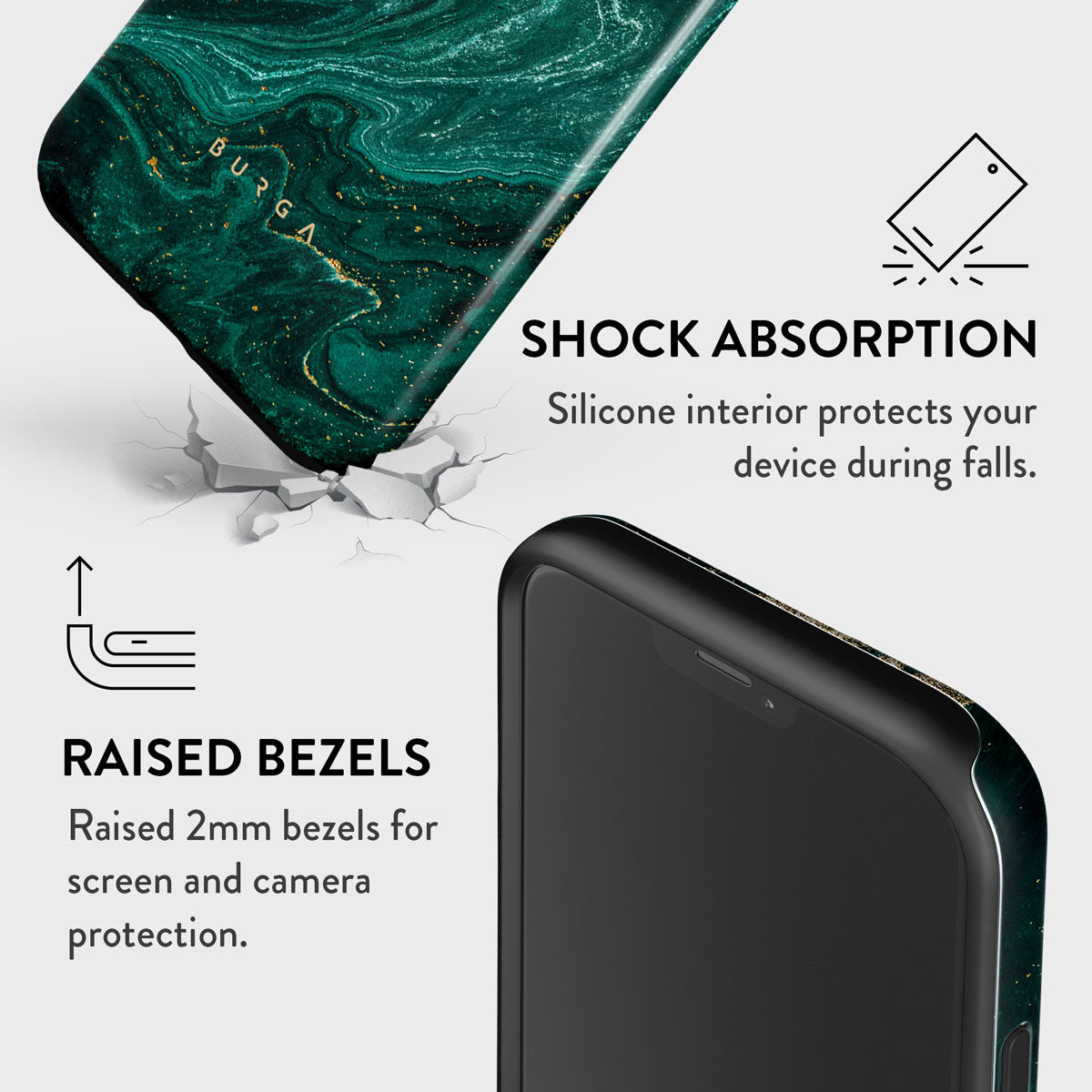 BURGA iPhone 12 ケース　Emerald pool Emerald Pool - Elegant iPhone 12 Case | BURGA