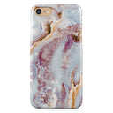 Frozen Leaves - Cute Marble iPhone SE (2022) Case 1